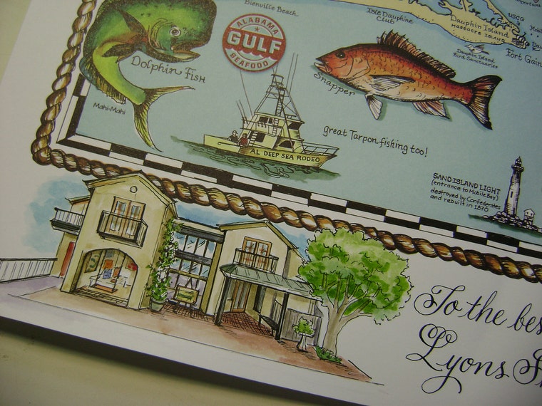 Custom map art by Melissa Custom map art by Melissa